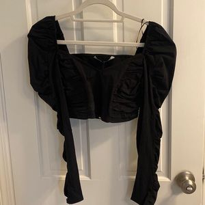 Zara Black Crop Top Never Worn